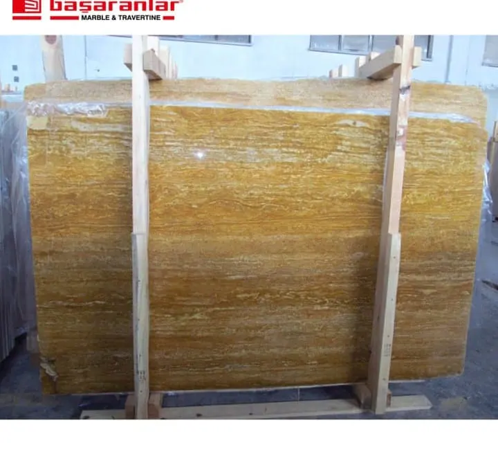 Yellow Travertine — slab 1
